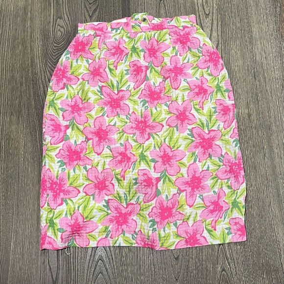 Talbots Womens Pure Silk Pencil Skirt Floral High Waist Lined Multicolor Size 4 - Picture 1 of 5